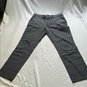Gray Straight-Leg Pants